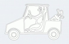 Golf Cart Template Free DXF Vectors File