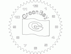 Greenbay Wall Clock Logo DXF File