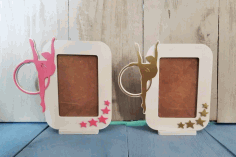 Gymnastics Picture Frame Template Laser Cut CDR File