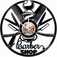 Hair Salon Wall Decor Vinyl Record Wall Clock CDR File
