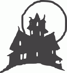 Halloween Clipart Castle Free Download DXF File