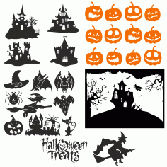 Halloween Candlestick Laser Cut Design CDR File Free Download | Vectors ...