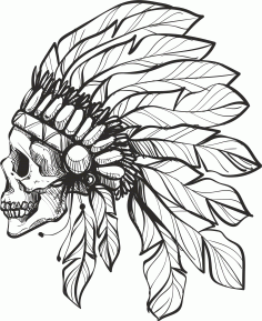 Handdrawn Skull Free CDR Vectors File