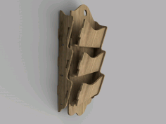 Hanging Wall Mount Magazine Holder Laser Cut Free CDR File