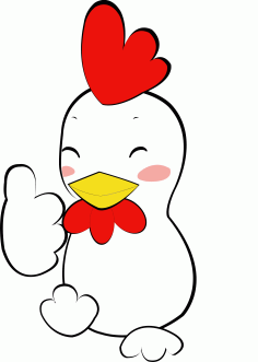 Happy Chicken Cartoon CDR File