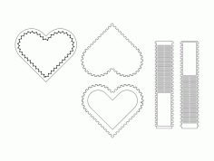Heart Box sketch DXF File
