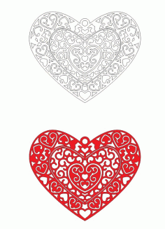 Heart CNC Laser Cutting Free CDR File