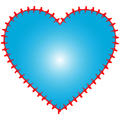 Heart Cyan Vector SVG File