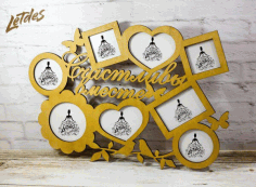 Heart Shape Photo Frame Laser Cut CDR File