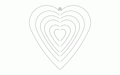 Heart Spinner DXF File