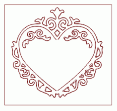 Heart Template Laser Cut DXF File