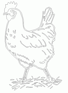 Hen Free Dxf For Cnc DXF Vectors File
