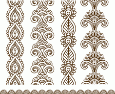 Henna Mehndi Vector Art Free CDR Vectors File