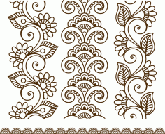 Henna Tattoo Mehndi Flower Template Vector Free CDR Vectors File