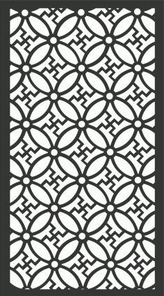 High Quality Grill Partition Panel Design DXF File