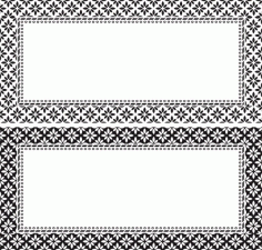 Horizontal Double Framework Panel Laser Cut CDR File