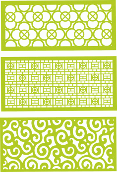 Horizontal Greeny Seamless Panel CDR File