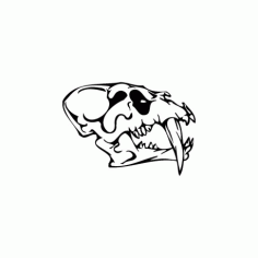 Horror Skull Bird Head 011 DXF File