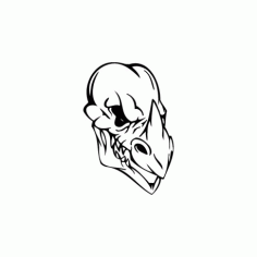 Horror Skull Bird Head 016 DXF File