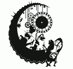 Horror Theme Clock Frame CDR File