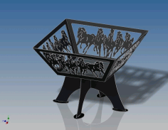 Horse Bonfire CNC Laser Cutting Free DXF File