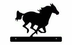 Horse Running Plate Laser Cut DXF File