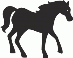 Horse Silhouette Free DXF Vectors File