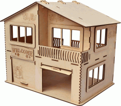 House Garage Template Free CDR File
