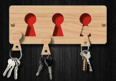 House Key Holder Free Vectors File CDR File