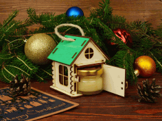 House Shaped Box Packaging Box For Gifts Laser Cut CDR File