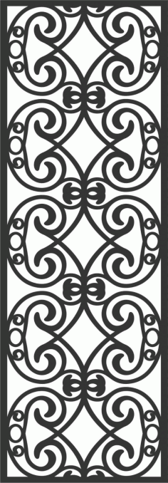 Imperial House Front veranda Grill Panel Design DXF File