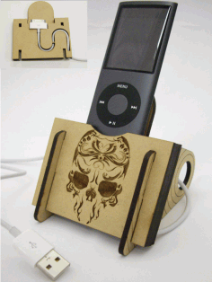 IPod Dock Mobile Holder Stand DXF File