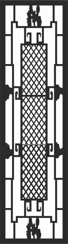 Iron Window Grill Design Laser Cut CDR File