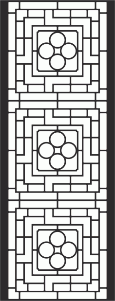 Iron Window Grills Laser Cut CDR File