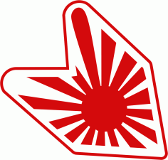 Japan Sun Sticker CDR File