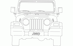 Jeep Front Laser Cut DXF File