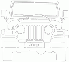 Jeep Outline Silhouette CDR File