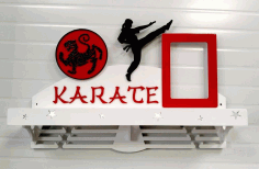 Karate Sport Medal Hanger Free CDR File