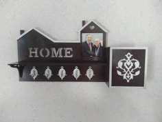Key Hanger with Photo Frame Laser Cut CDR File