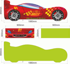 Kids Car Silhouette Free Vector CDR File