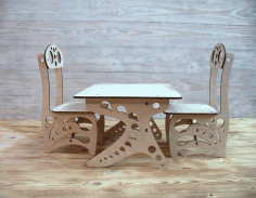Kids Furniture CNC Laser Cutting Free CDR File