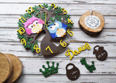 Kids Room Wall Clock CDR File