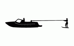 Kneeboard Fixed Skier Boat DXF File