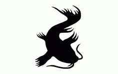 Koi Silhouette CNC Router Free DXF File