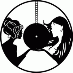 Ladies Wall Clock Board CDR Vectors File