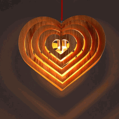 Lamp Fiery Heart Danko Laser Cut CDR File