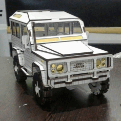 Land Rover Defender Laser Cut 3D Model Kit Free DXF Vectors File