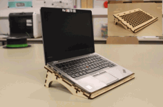 Laptop Wooden Stand Free Vector CDR File