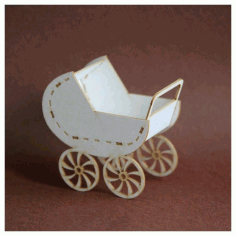 Laser Cut 3D Baby Stroller CDR File