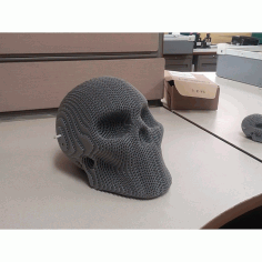 Laser Cut 3D Puzzle Plastic Corrugated Skull Template DXF File